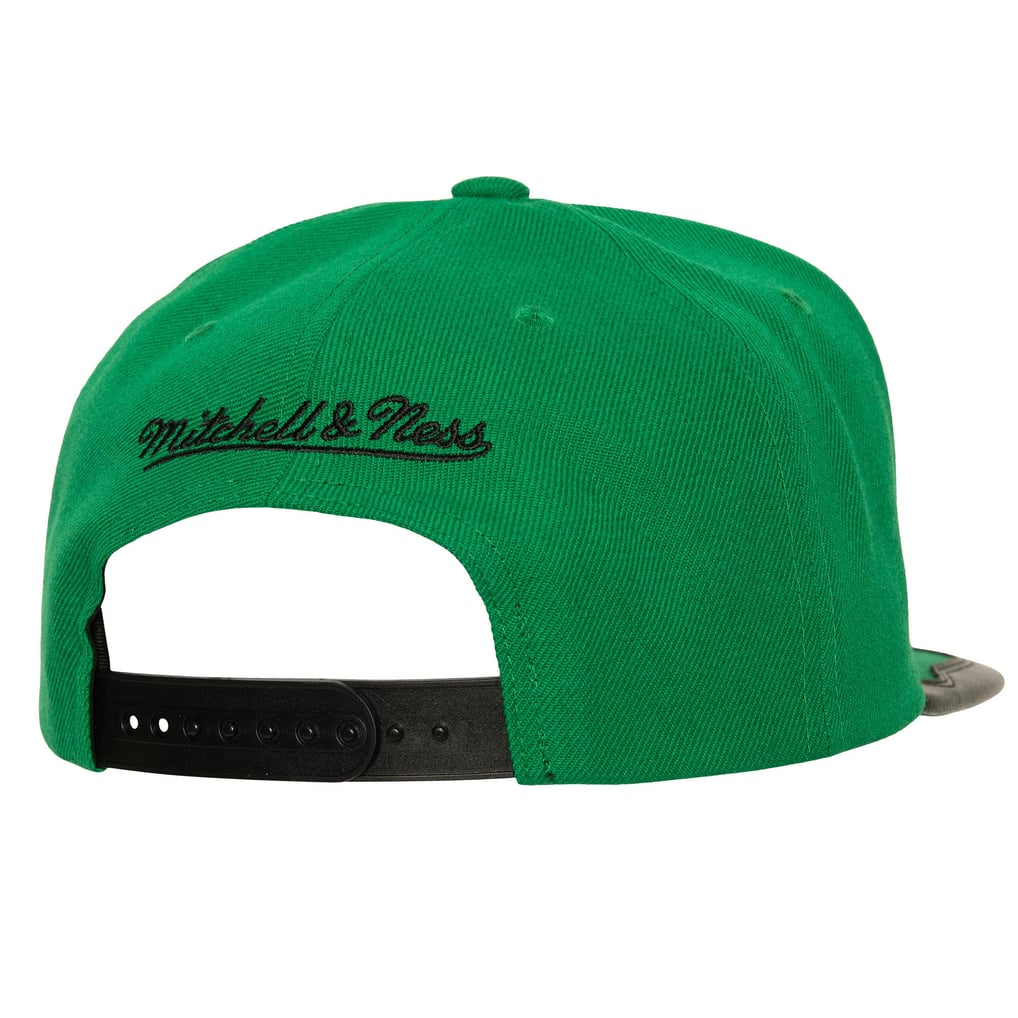 Boston Celtics Mitchell & Ness Day One Snapback Hat - Black/Kelly Green