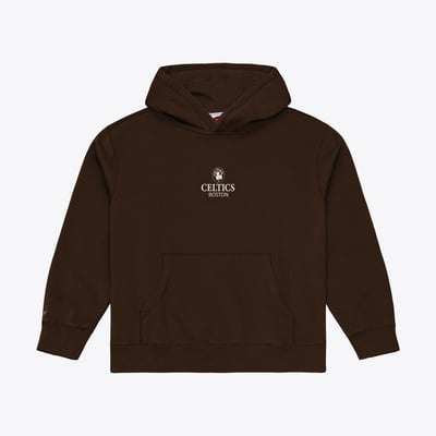  Boston Celtics Mitchell & Ness Core Essentials Chocolate Hoodie - Brown