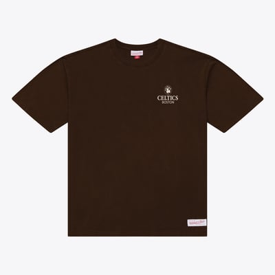 Boston Celtics Mitchell & Ness Essentials Chocolate T-Shirt - Brown
