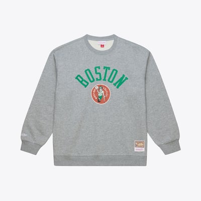 Boston Celtics Mitchell & Ness Walk-Off Fleece Sweatshirt - Heather Gray