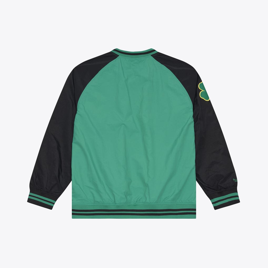  Boston Celtics Mitchell & Ness Classic V-Neck Raglan Pullover - Kelly Green