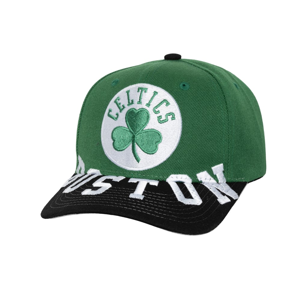 Boston Celtics Mitchell & Ness Underarch Two-Tone Pro Crown Snapback Hat - Kelly Green/Black