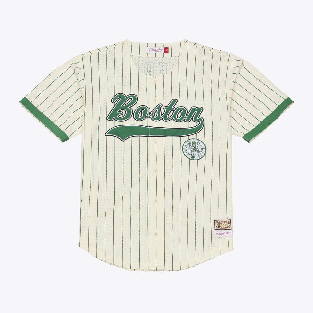 Paul Pierce Boston Celtics Mitchell & Ness Player Mesh Button-Front Jersey - Cream