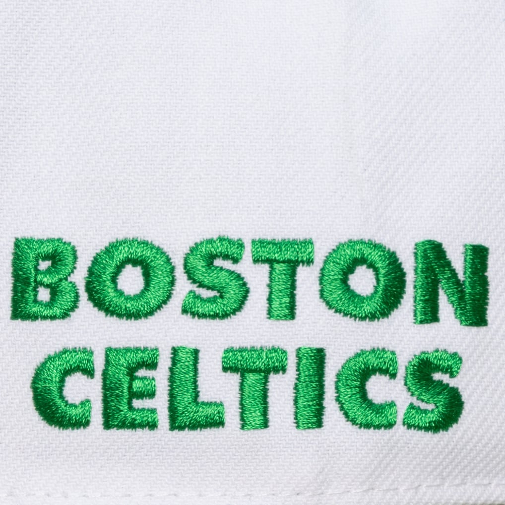 Boston Celtics Mitchell & Ness Ghosted Pro Adjustable Hat - White
