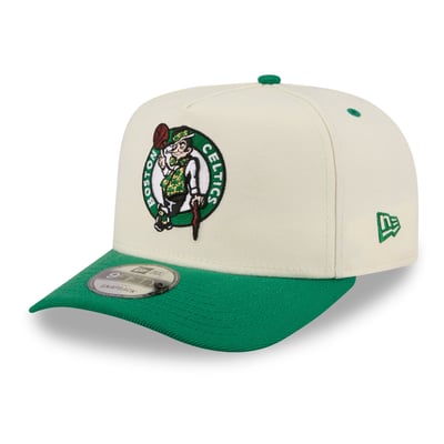 Boston Celtics New Era City A-Frame 9FIFTY Snapback Hat - Cream/Kelly Green