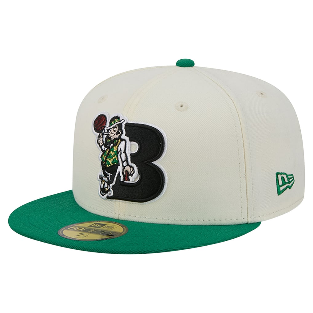 Men's Boston Celtics New Era Cream/Kelly Green Deceptor 59FIFTY Fitted Hat