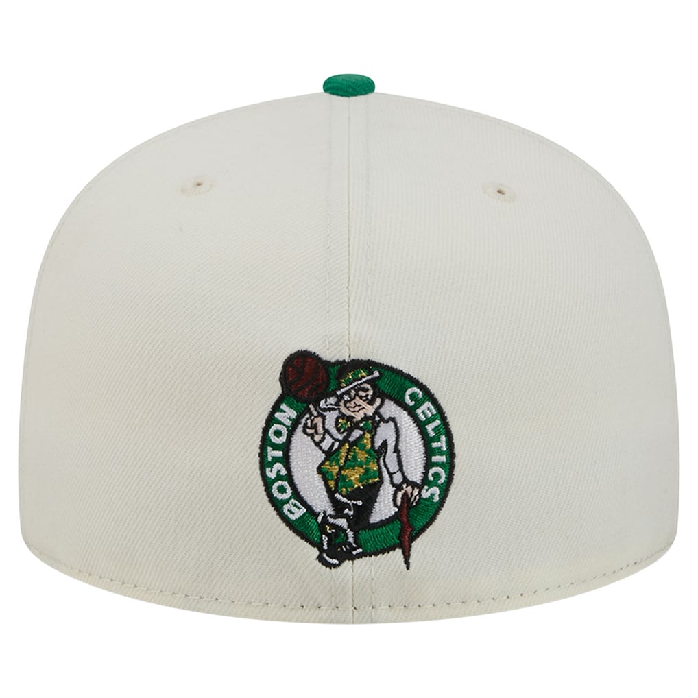 Men's Boston Celtics New Era Cream/Kelly Green Deceptor 59FIFTY Fitted Hat