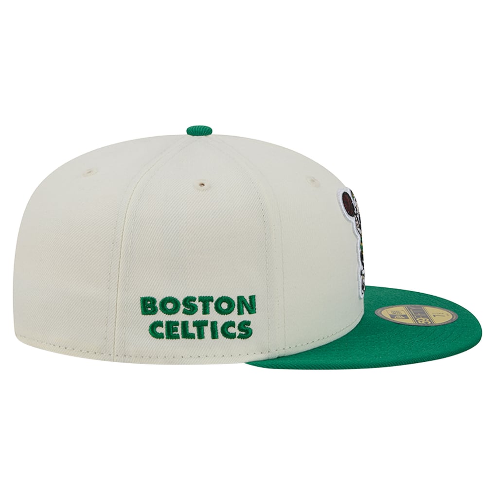 Men's Boston Celtics New Era Cream/Kelly Green Deceptor 59FIFTY Fitted Hat