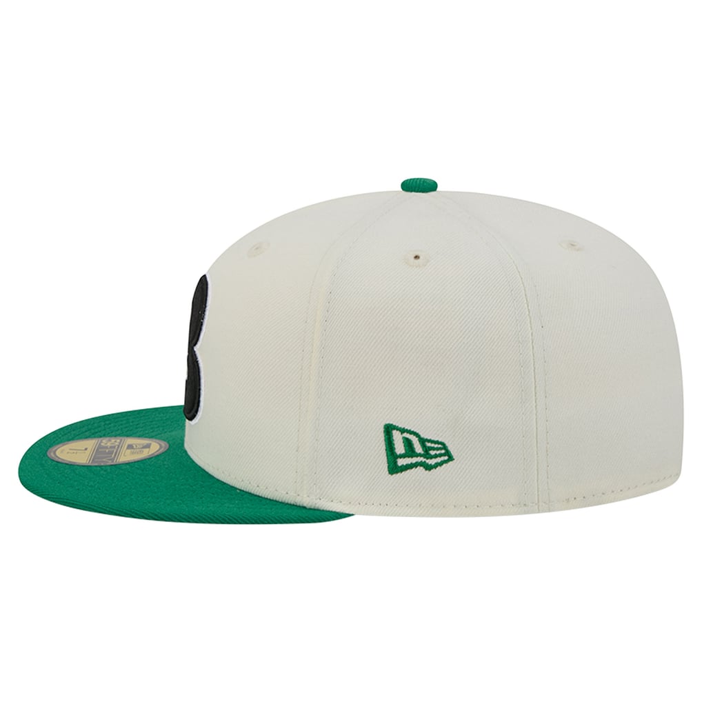 Boston Green Code Men's Boston Celtics New Era Cream/Kelly Green Deceptor 59FIFTY Fitted Hat