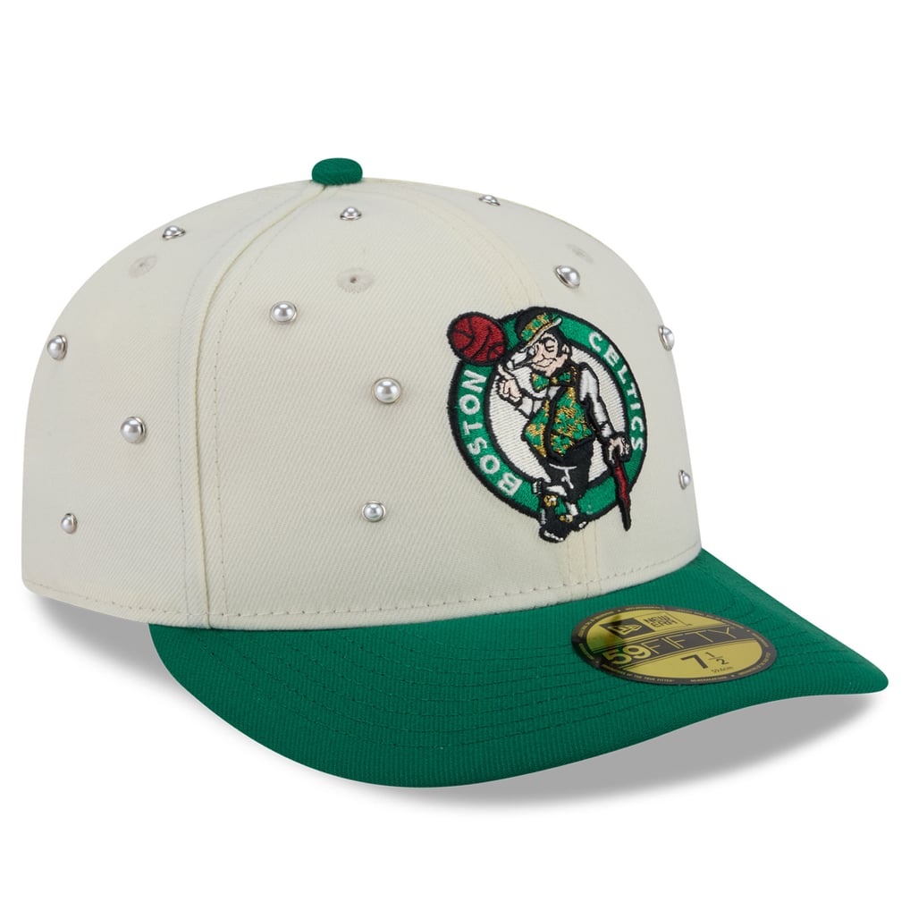 Men's Boston Celtics New Era Cream/Kelly Green Pearl 59FIFTY Fitted Hat