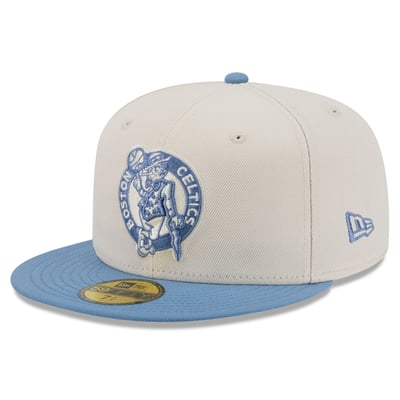 Boston Celtics New Era Color Pack 2-Tone 59FIFTY Fitted Hat - Cream/Light Blue