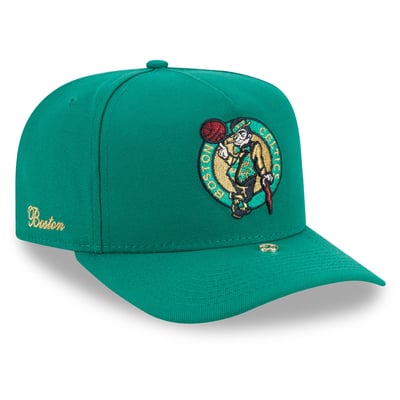 Boston Celtics New Era Injection Pin 9FIFTY A-Frame Snapback Hat - Kelly Green