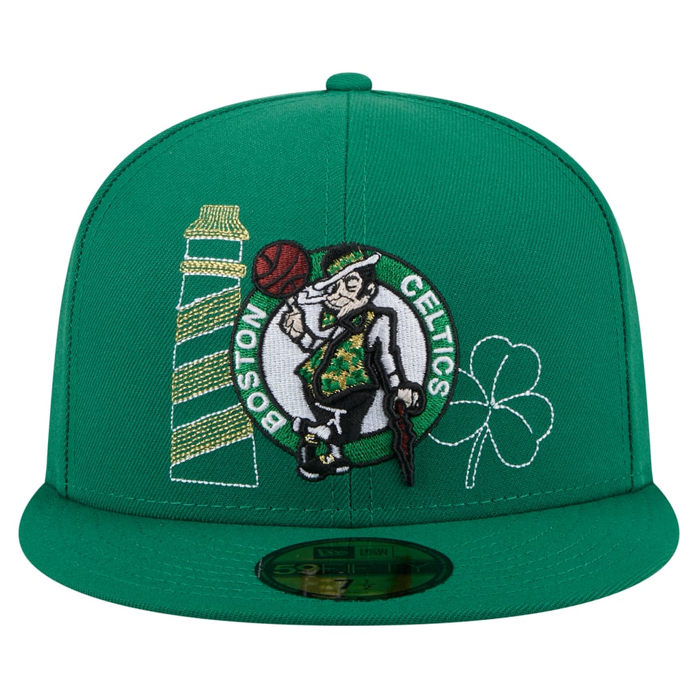 Boston Celtics New Era State Stitch 59FIFTY Fitted Hat - Kelly Green