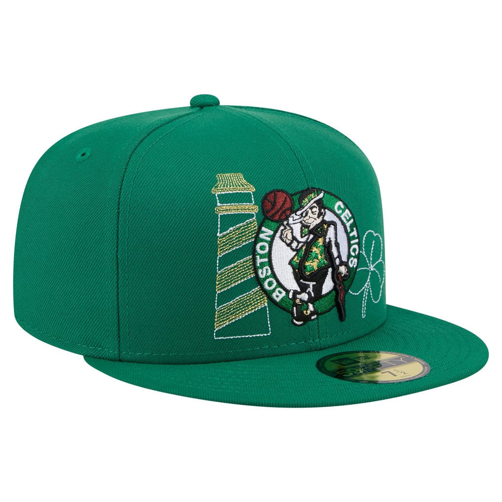 Boston Celtics New Era State Stitch 59FIFTY Fitted Hat - Kelly Green