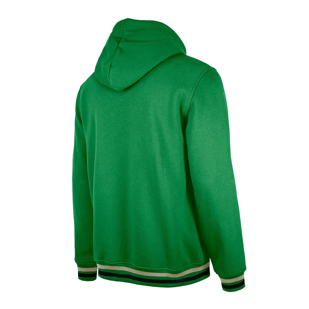 Boston Celtics New Era Throwback Vintage Pullover Hoodie - Kelly Green