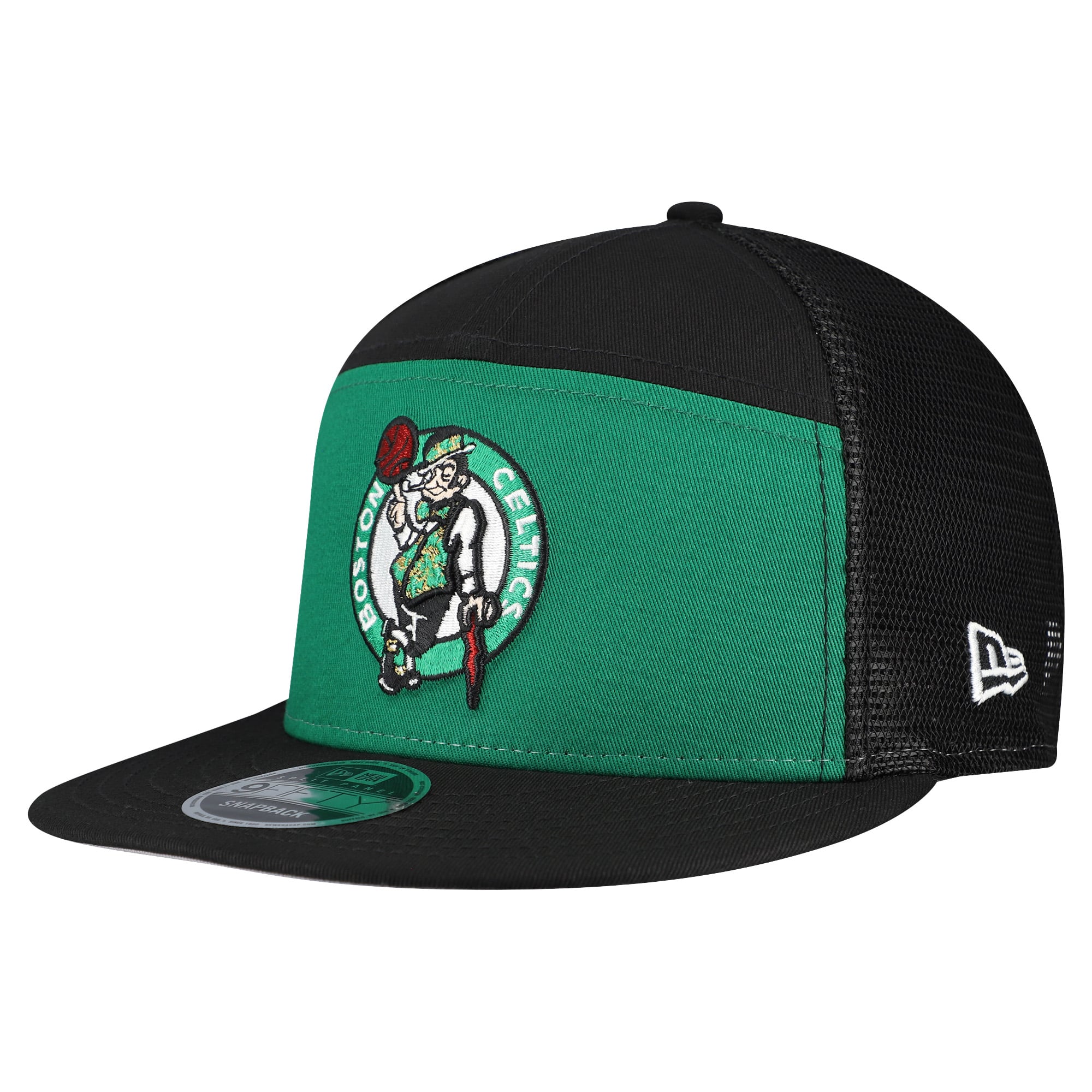 Men's Boston Celtics New Era Kelly Green/Black Outdoor Split Panel ...