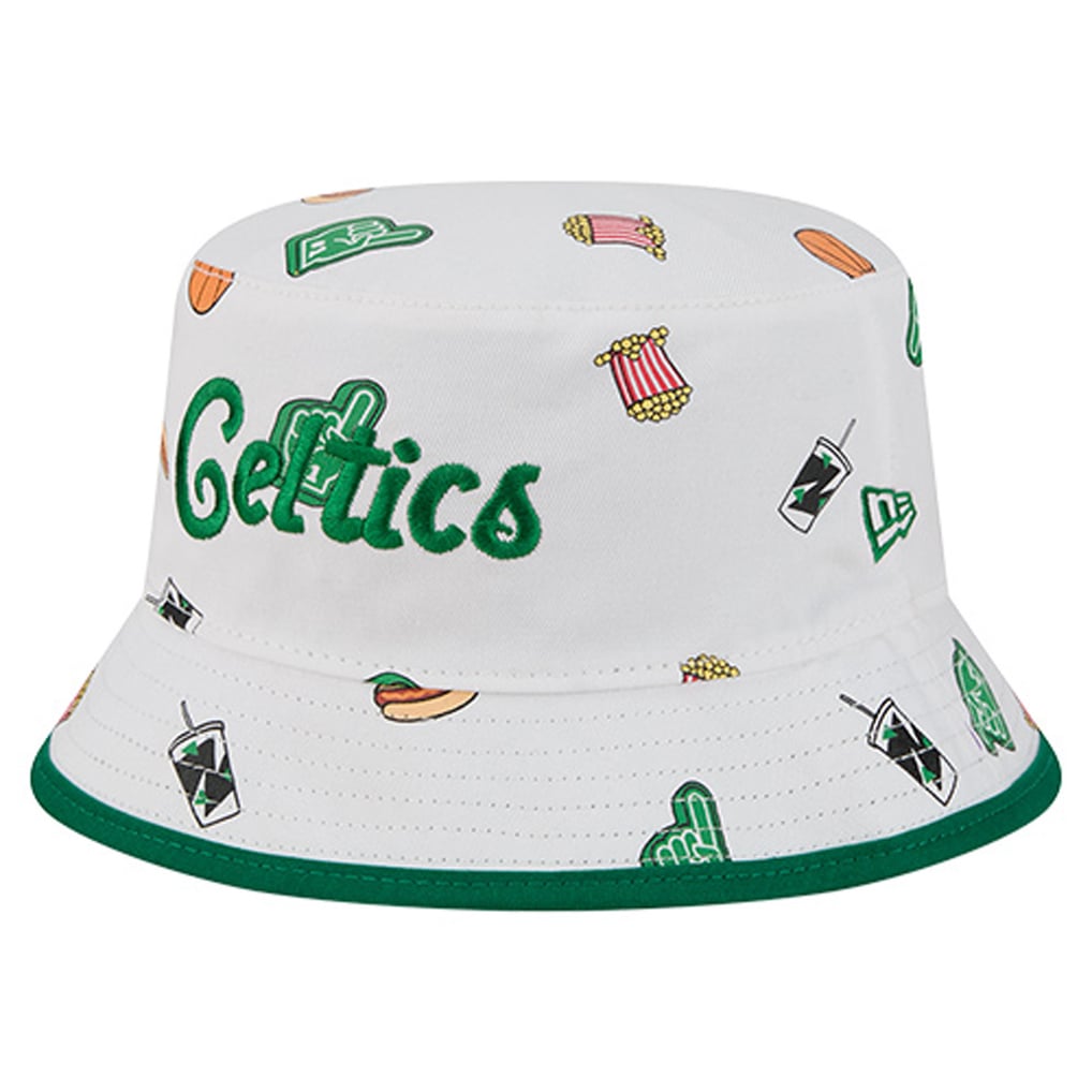 Boston Celtics New Era Team Cheer Reversible Bucket Hat - White