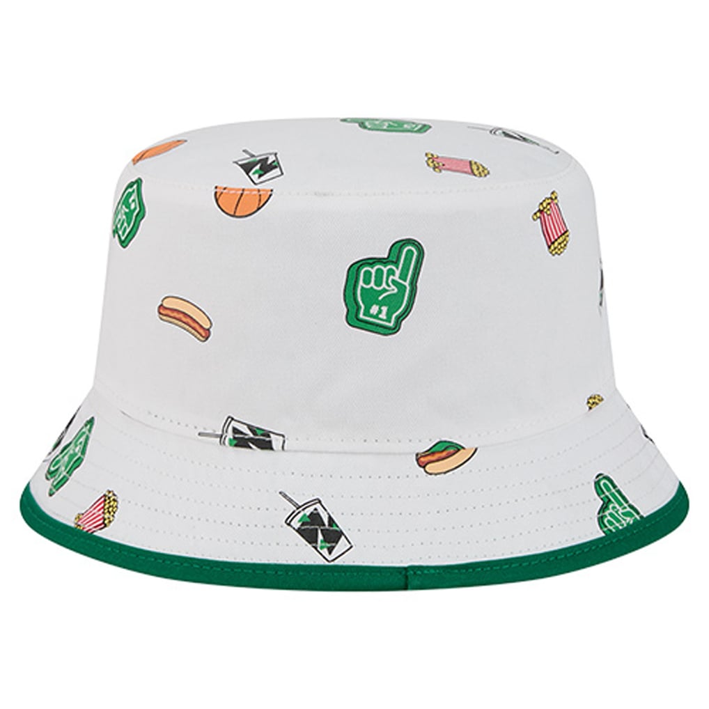 Boston Celtics New Era Team Cheer Reversible Bucket Hat - White