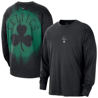 Boston Celtics Nike 2026 Standard Issue Pre-Game Performance Long Sleeve T-Shirt - Black