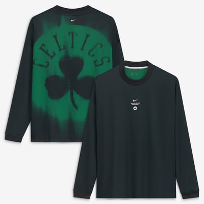 Boston Celtics Nike 2026/27 Standard Issue Pre-Game Performance Long Sleeve T-Shirt - Black