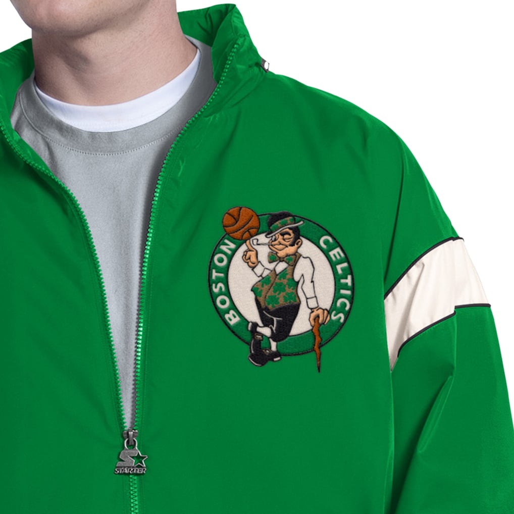  Boston Celtics Starter The Gust Full-Zip Hooded Jacket - Green