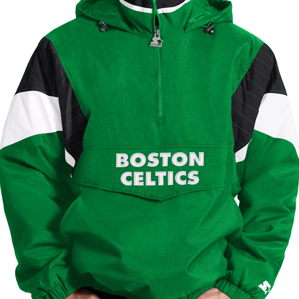 Calletics Boston Celtics Starter Quarter-Zip Hooded Jacket - Kelly Green