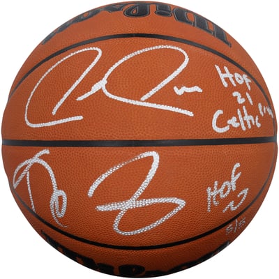 Paul Pierce & Kevin Garnett Boston Celtics Autographed Fanatics Authentic Wilson Official Game Basketball with Multiple Inscriptions - Limited Edition #5/5
