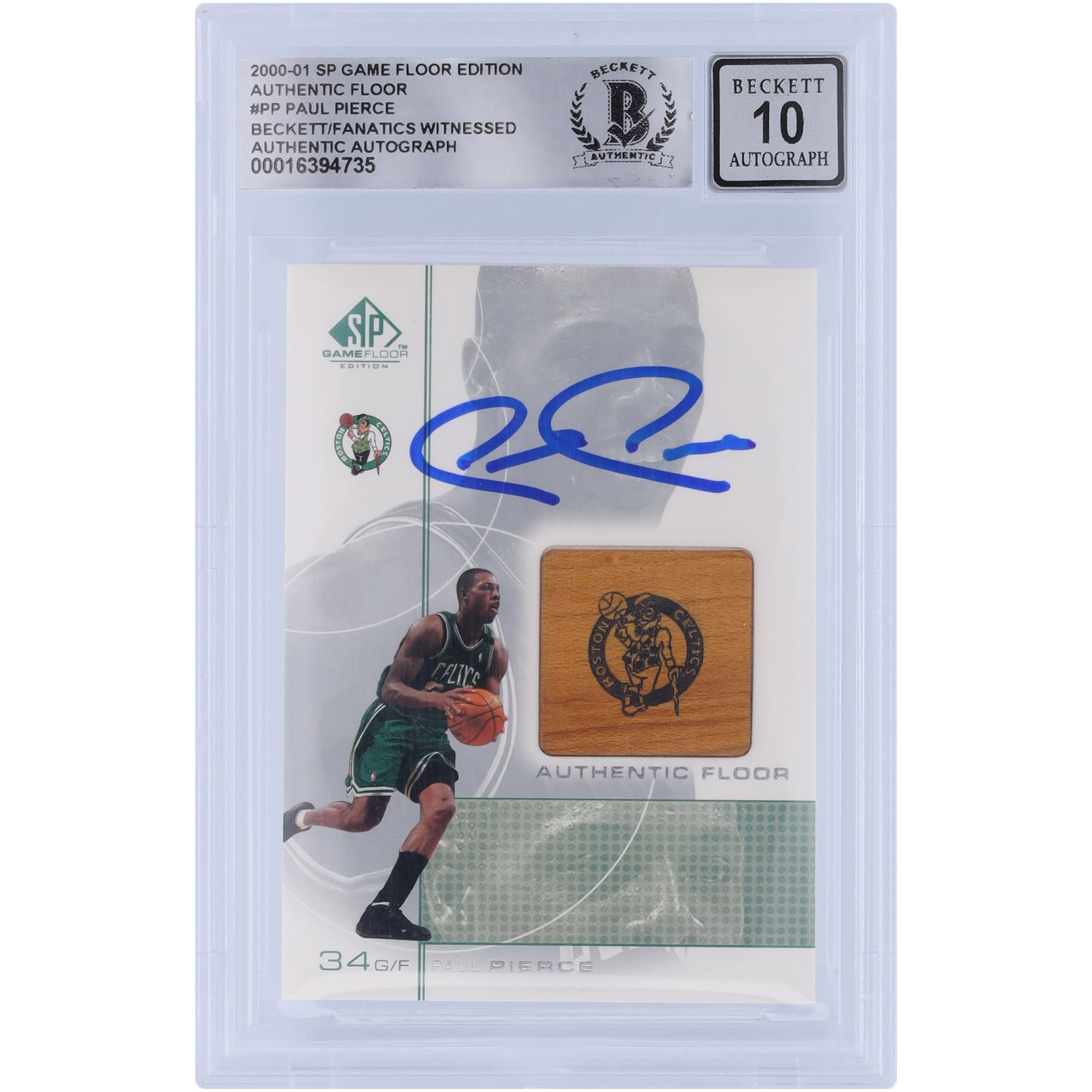 Paul Pierce Boston Celtics Autographed 2000-01 Upper Deck SP Game 