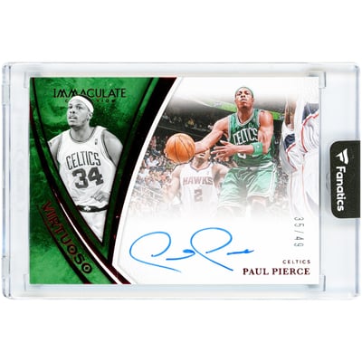 Paul Pierce Boston Celtics Autographed 2024-25 Panini Immaculate Collection Virtuoso Ruby #VA-PPC #35/49 Card