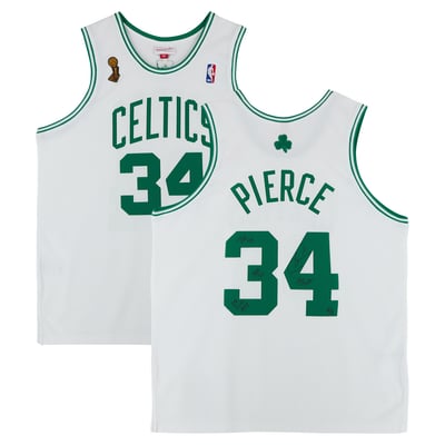 Paul Pierce Boston Celtics Autographed Fanatics Authentic White Mitchell & Ness 2007 Authentic Jersey with Finals Patch with Multiple Inscriptions - Limited Edition of 5