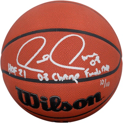 Paul Pierce Boston Celtics Autographed Fanatics Authentic Wilson Authentic Series Indoor/Outdoor Basketball with Multiple Inscriptions - Limited Edition #10/10