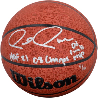 Paul Pierce Boston Celtics Autographed Fanatics Authentic Wilson Authentic Series Indoor/Outdoor Basketball with Multiple Inscriptions - Limited Edition of 10