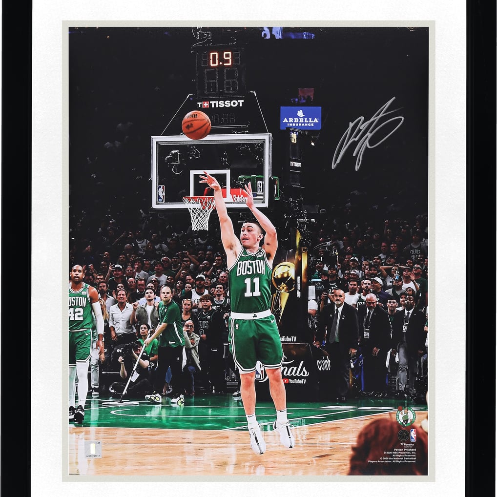 Payton Pritchard Boston Celtics Autographed Fanatics Authentic 16" x 20" Game 5 Buzzer Beater Photograph
