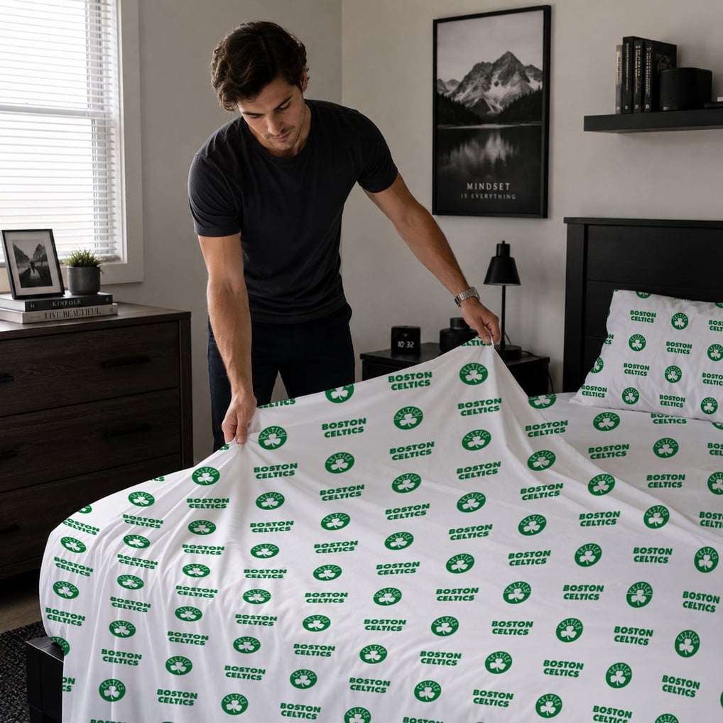 Boston Celtics Pegasus Four-Piece Full Sheet Set