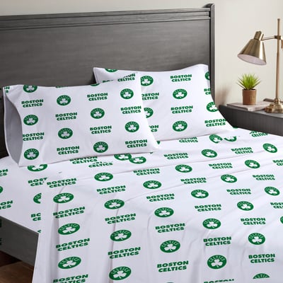 Boston Celtics Pegasus Four-Piece Full Sheet Set