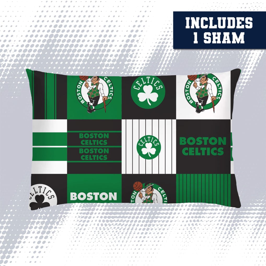 Boston Celtics Pegasus Patchwork Plaid Three-Piece Full/Queen Bed in a Bag Set