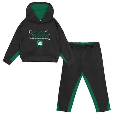  Boston Celtics Outerstuff Preschool  Rainbow Shot Hoodie and Pants Set - Black