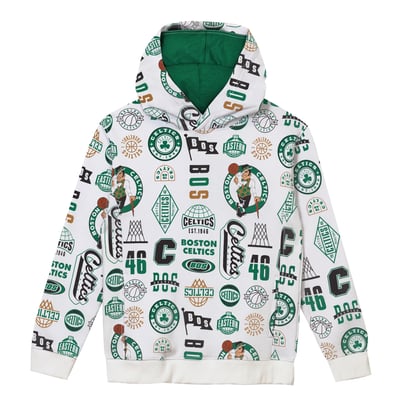 Boston Celtics Outerstuff Preschool 3-and-D Allover Hoodie - White