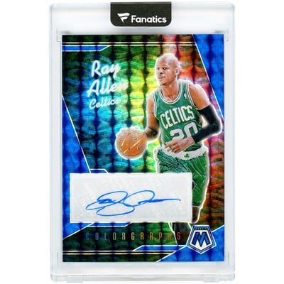 Ray Allen Boston Celtics Autographed 2024-25 Panini Mosaic Colorgraph Blue #COL-RAY #22/35 Card 