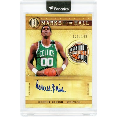 Robert Parish Boston Celtics Autographed 2011-12 Panini Gold Standard Marks Of The Hall #10 #129/149 Card