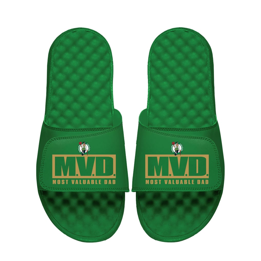 NEW! iSlide Men\'s Boston Celtics Dune Faux Fur Slide Sandals Size 10 Boston Celtics Shoes, Athletic Shoes, Celtics Slides  main image 3