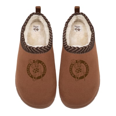 Boston Celtics ISlide Unisex Tonal Logo Mission Slippers - Tan
