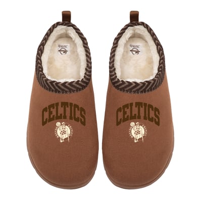 Boston Celtics ISlide Unisex Tonal Pop Mission Slippers - Tan
