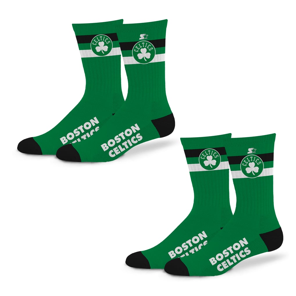 Boston Celtics Starter Unisex Team Color 2-Stripe 2-Pack Crew Socks Set