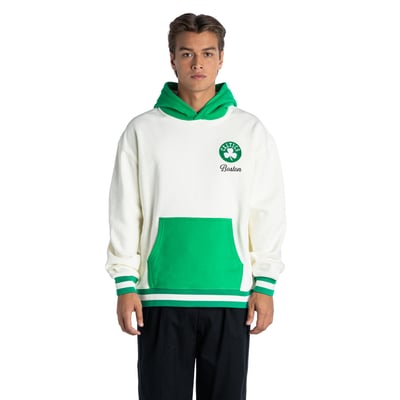  Boston Celtics The Wild Collective Unisex Colorblock Hoodie - White/Kelly Green