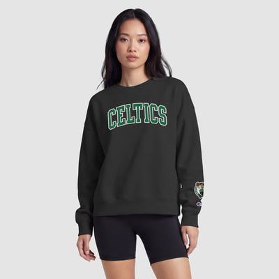  Boston Celtics Champion Women's Contrast Sweatshirt - Black