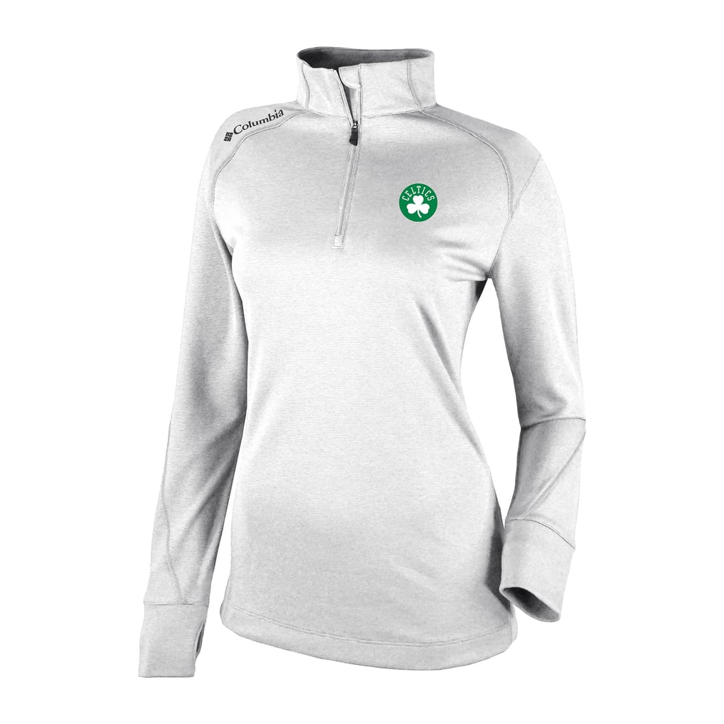 Boston Celtics Columbia Women's Omni-Wick Shotgun 2.0 Quarter-Zip Pullover Top - White