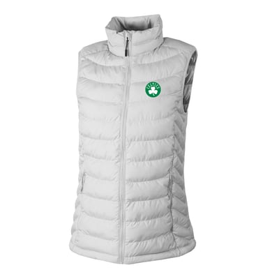 Boston Celtics Columbia Women's Powder Lite II Omni-Heat Reflective Full-Zip Puffer Vest - White