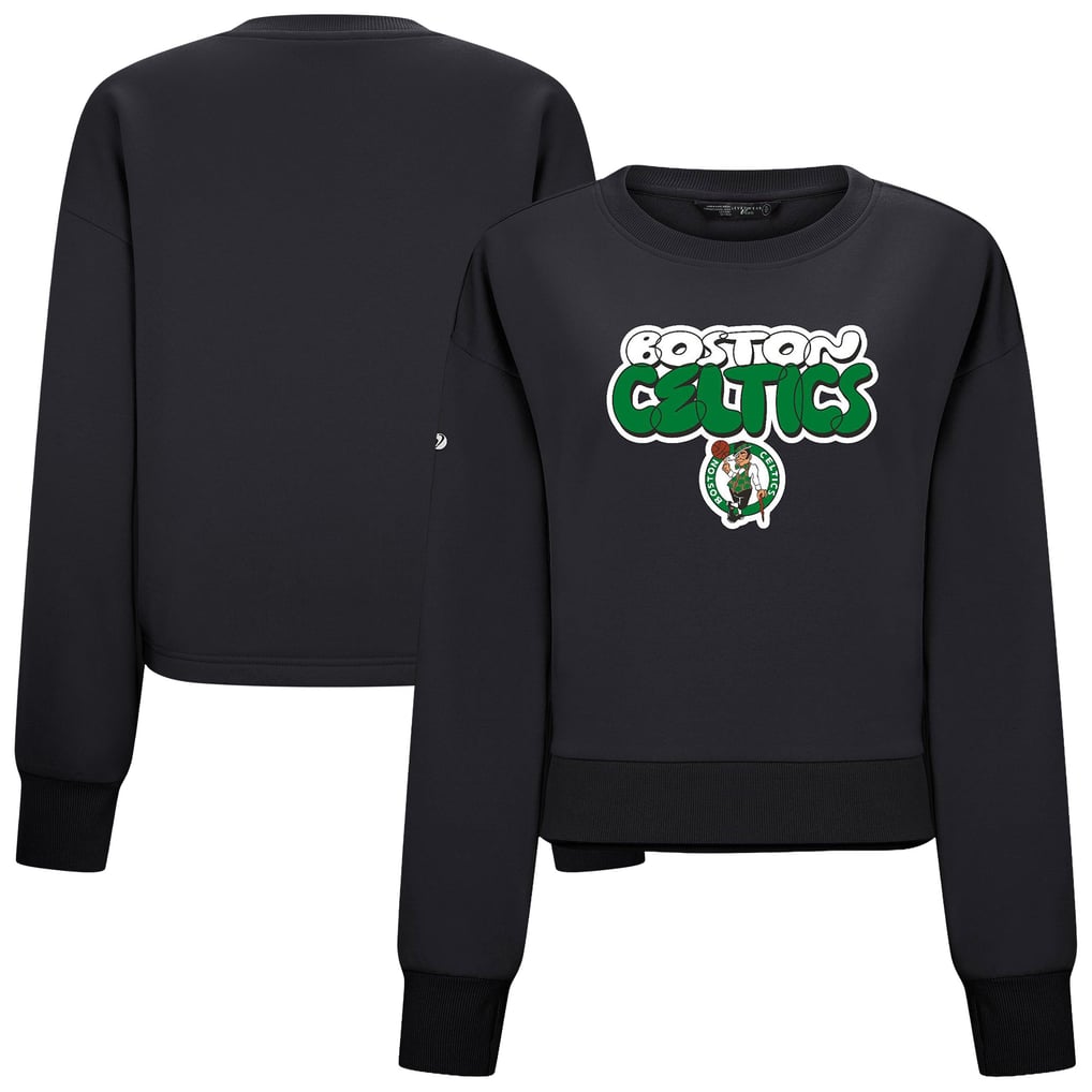 Boston Celtics Levelwear Women's Judd Bloop Cropped Sweatshirt - Black