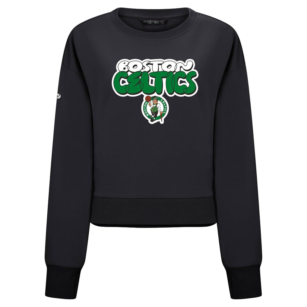 Boston Celtics Levelwear Women's Judd Bloop Cropped Sweatshirt - Black